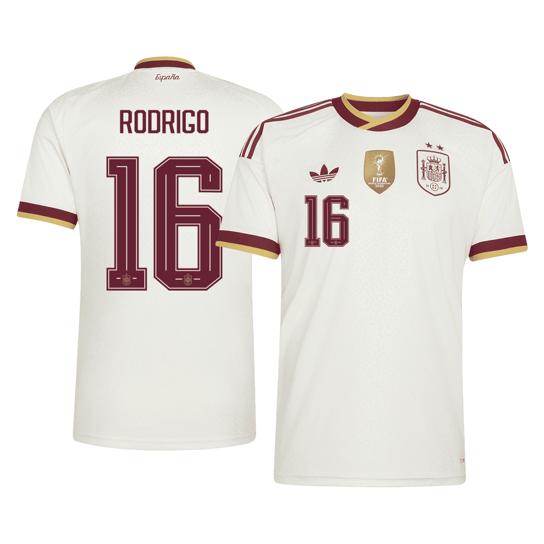 RODRIGO #16 Hispaania Võõrsilvorm Särk Champion Edition 2026 - 2 Stars 2026