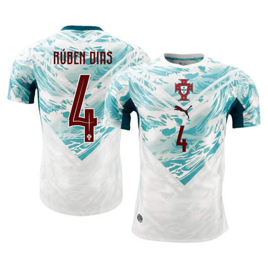 RÚBEN DIAS #4 Portugal Võõrsilvorm Särk 2026 Autentne