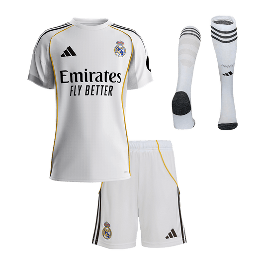Madridi Real Koduvorm Laste Jalgpallikomplekt 2025/26 - Kvaliteetne