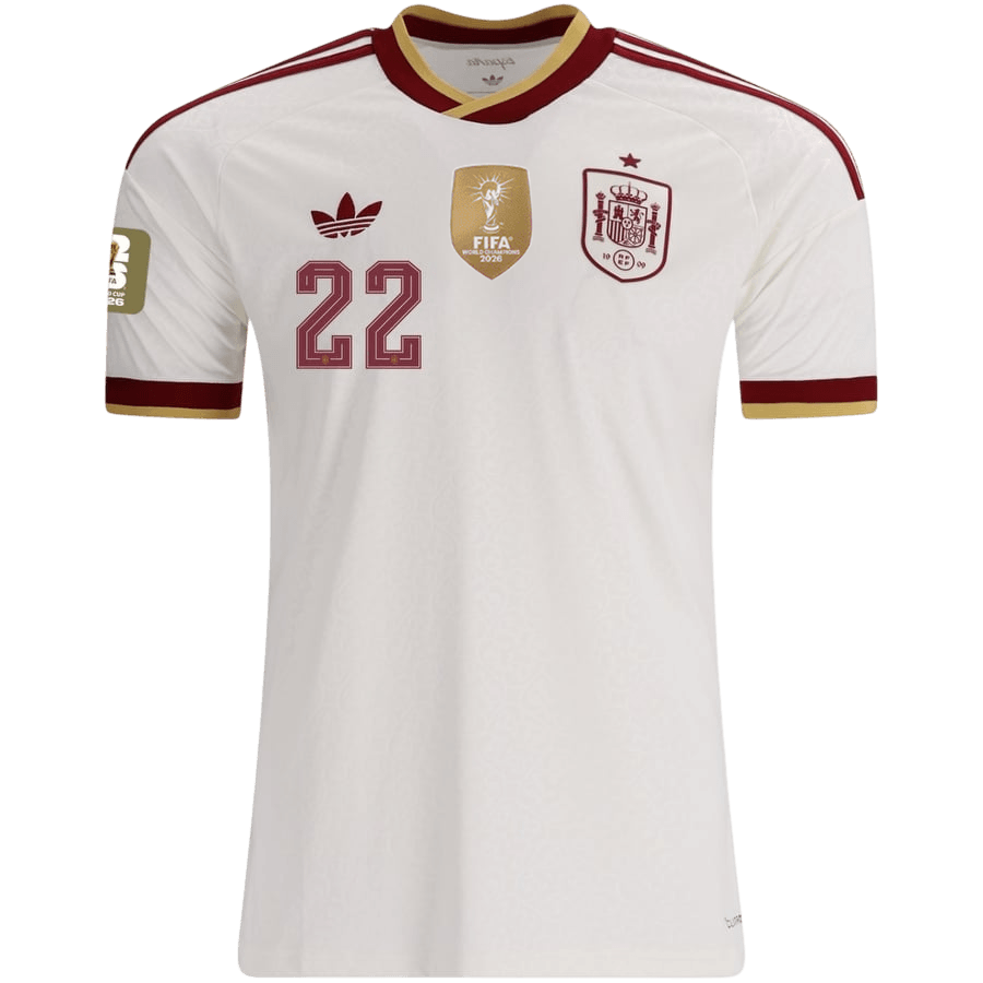 CUBARSÍ #22 Hispaania Võõrsilvorm Särk Champion Edition 2026 - 2 Stars 2026