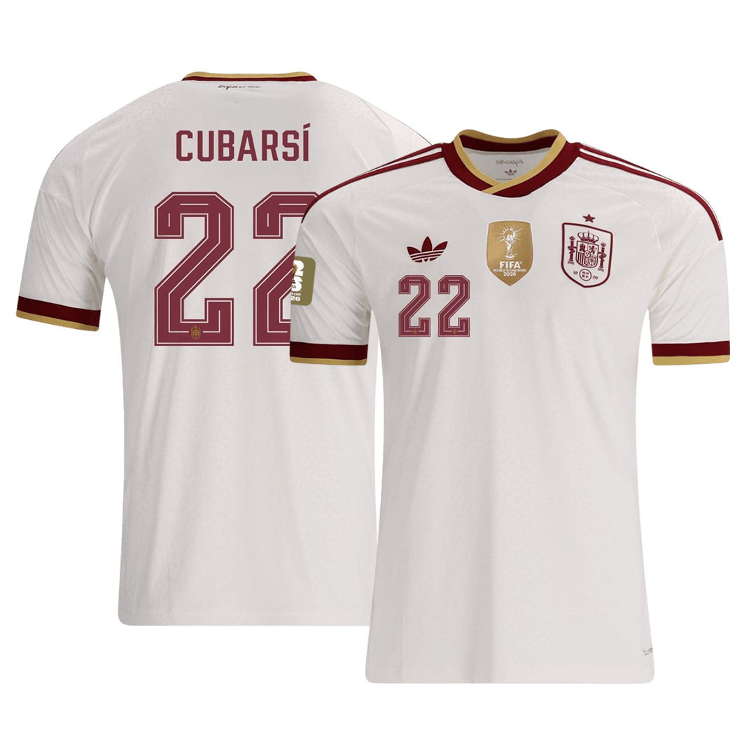 CUBARSÍ #22 Hispaania Võõrsilvorm Särk Champion Edition 2026 - 2 Stars 2026 Autentne